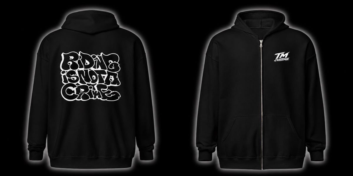 TMcustom „RIDING IS NOT A CRIME” hoodie
